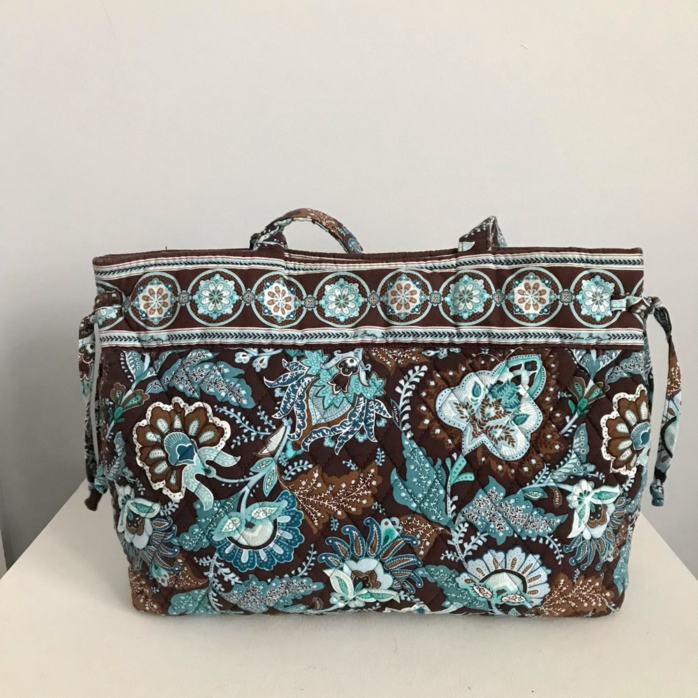 Vera Bradley Java Blue Shoulder Tote Bag - Picture 6 of 10